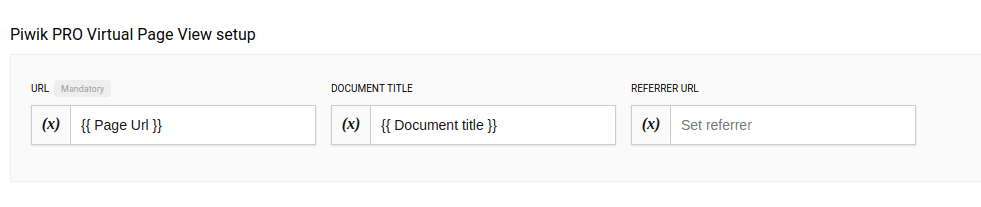 Piwik PRO Virtual Page View Tag