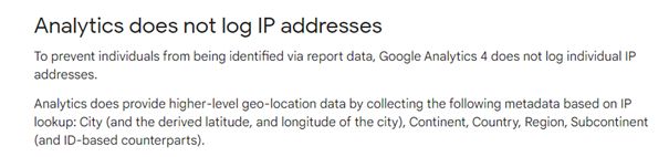 In Google Analytics 4 anonymisiert Google die IP-Adressen der getrackten Website- und App-Nutzer schon als es die Nutzerdaten erfasst. Google Analytics 4 stellt seinen Nutzern keine Option bereit, um diese Funktion auszuschalten.